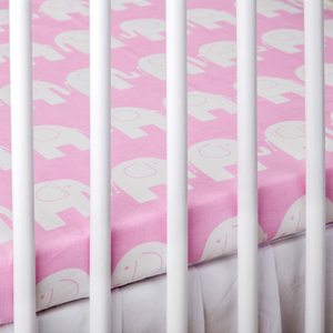 Лучшее постельное белье для новорожденных,  Слоники розовые