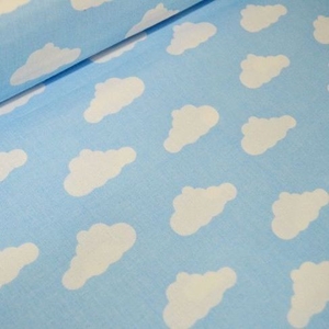 Купить детское постельное в кроватку,  Облачка на голубом