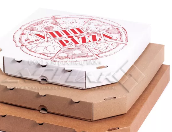 Купить коробки для под пиццы бурые белые целлюлозные 2